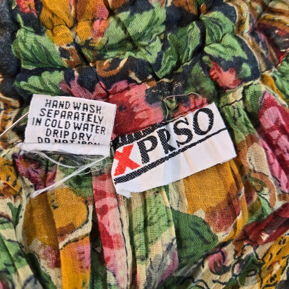 VINTAGE Semi-Sheer Festival Boho Full Peasant Silhouette Skirt OVERSIZED Size M. - Picture 13 of 17